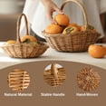 thumbnail image 7 of Small Wicker Picnic Basket with Handle,Natural Handwoven Wicker Basket,Easter Baskets Willow Flower Baskets for Weddings, 7 of 7