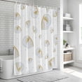 thumbnail image 6 of White Conch Coastal Shower Curtain, Waterproof Shower Curtains for Bathroom, Nautical Summer Beach Ocean Sea Washable Fabric Bathtub Curtain Set Bath Decor with 12 Hooks 72"x78", 6 of 8