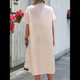 thumbnail image 4 of Bohemio Floral de Corta para Mujer, Talla Grande, con Abertura Frontal, Conjunto de 2 Piezas para Verano Negro Albaricoque XL, 4 of 7