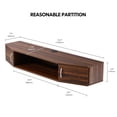 thumbnail image 6 of FITUEYES Floating TV Stand Wall Mounted Entertainment Center Media Console Wood Wall TV Shelf, Walnut, 6 of 6