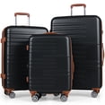 thumbnail image 1 of Costway 3-Piece Luggage Set ABS PC Hard Shell Suitcase Set with TSA Lock Telescope Aluminum Handles & 360° Spinner Wheels, 1 of 9