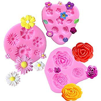 Pansy Flower Silicone Mould Cake Decorating Mold Chocolate Icing Baking Fondant 
