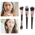 thumbnail image 5 of 10 Pcs Makeup Brush Set Contour Concealer Blush Plastic Metal Handle Brown Black Rose Gold Tone, 5 of 7