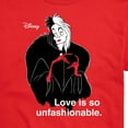 thumbnail image 3 of Disney Villains - Cruella De Vil Love Unfasionable  - Men's Short Sleeve Graphic T-Shirt, 3 of 5