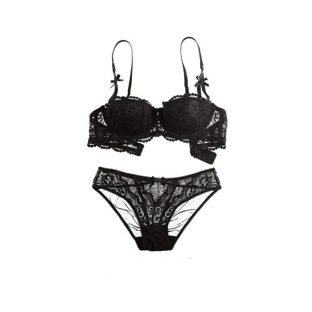 Sonducket Conjunto de sujetadores de copa 1/2, Bralette de encaje a la moda para mujer, cierre trasero transpirable, ropa interior de realce Type2 NO2