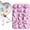 Light Violet-7.08x4.84 Inch, variant on Silicone Chocolate Molds, 18 Cavity Candy Making Tray, Skull Pumpkin Baking Mould, Non-Stick Flexible Food Grade Tray for Party Home Chocolate Candy Soap Resin DIY Craft Baking 1Pcs