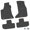 Black, variant on Flextread Floor Mats for 17-24 Dodge Challenger AWD - Mopar Licensed Factory Fit - Black w/ Red Challenger Script Insert - Custom Vintage - 100% Made in USA