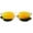 Gold / Orange Mirror, variant on sunglassLA - Sleek Metal Horn Rimmed Sunglasses Semi Rimless Color Mirror Square Lens 48mm - 48mm