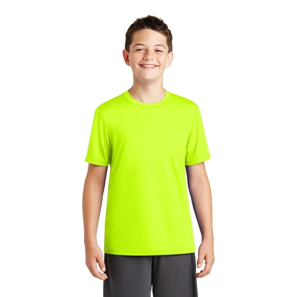 Camiseta Sport-Tek PosiCharge Tough para jóvenes XL amarillo neón deporte-tek YST320