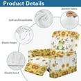 thumbnail image 5 of Kuiaobaty Frog Sunflower Print Reclining Slipcover Butterfly Heavy Duty Recliner Chair Cover Large Durable Reclining Sofa Slipcover Breathable Recliner Couch Cover with Elastic Bottom for Pets, 5 of 8