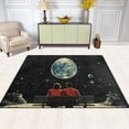 thumbnail image 2 of Yayeee Area Rugs for Living Room 6.7'x4.8' Indoor Non Slip Washable Bedroom Carpet, Red Sitting On The Moon, 2 of 5