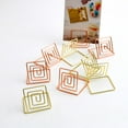 thumbnail image 4 of 10pcs Square Memo Photo Holder Metal Paper Holders Note Clips for Wedding Party Table Decoration (Gold), 4 of 8