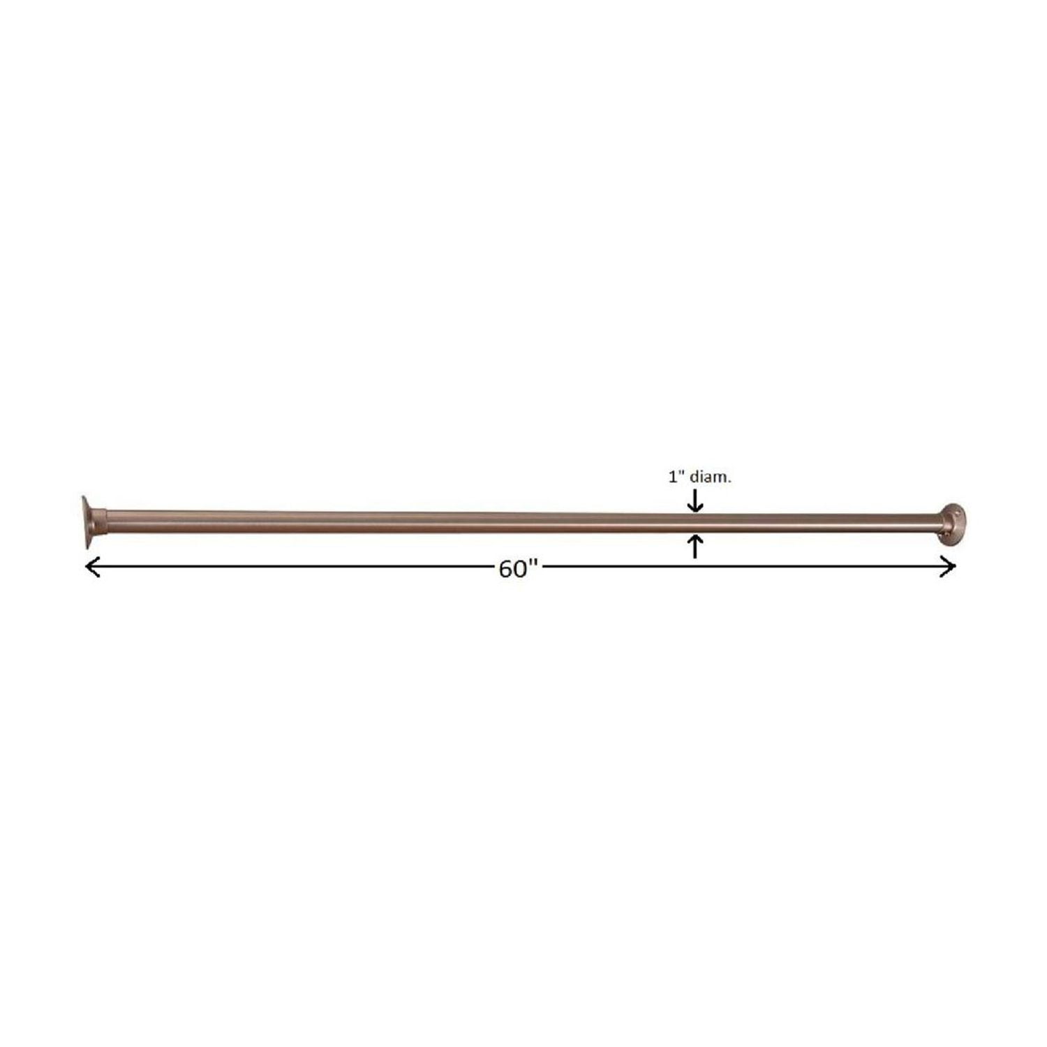 60 in. Shower Rod in Satin Nickel