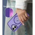 thumbnail image 2 of for iPhone 16 Case, Compatible with MagSafe, Translucent Matte Shockproof Anti-Slip Anti-Fingerprint Pocket-Friendly Phone Case Cover - Purple, 2 of 7