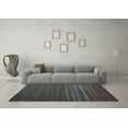 thumbnail image 3 of Ahgly Company Machine Washable Indoor Rectangle Abstract Light Blue Contemporary Area Rugs, 8' x 12', 3 of 4