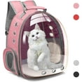 thumbnail image 3 of GoXteam Cat Carrier Backpack, Space Capsule Pet Bag, Pets and Small Dogs, Airline-Approved, Designed for Travel, Hiking, Walking & Outdoor, Pink, 3 of 8