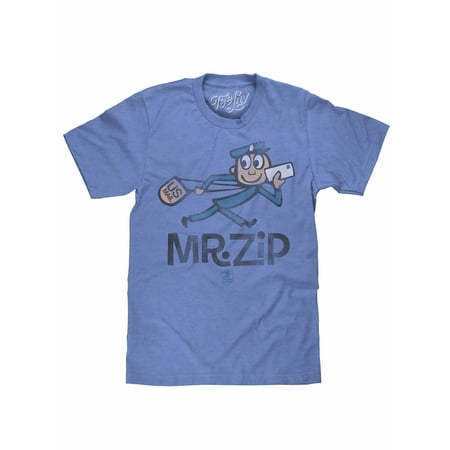 Tee Luv U.S. Mail Mr. Zip USPS T-Shirt (Small) (Best Way To Mail T Shirts)