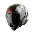 thumbnail image 4 of 1Storm Motorcycle Open Face Fiber Glass Dual Visor Helmet HB_609 Scooter Classical Knight Bike Samurai Black + One Extra Clear Shield, 4 of 8