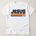 thumbnail image 6 of Retro Jesus King Graphic T-Shirt, Unisex Classic Fit Cotton Tee, 6 of 9
