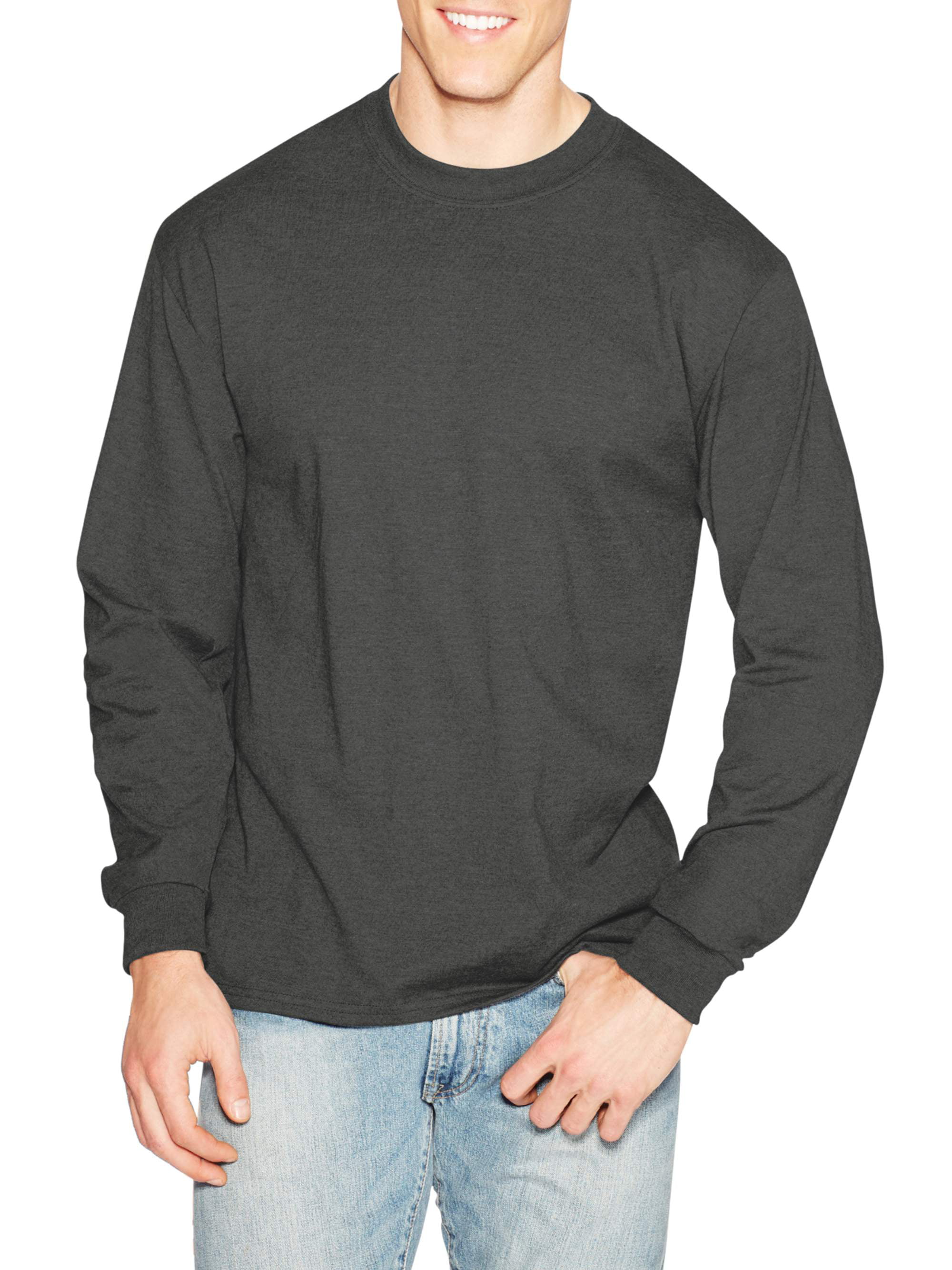 Hanes Men's Premium Beefy-T Long Sleeve T-Shirt, up to 3xl - Walmart.com