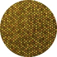 thumbnail image 1 of Ahgly Company Machine Washable Indoor Round Abstract Yellow Modern Area Rugs, 6' Round, 1 of 4
