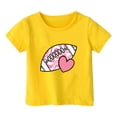 thumbnail image 1 of T-shirt à Manches Courtes à Col Rond pour Enfants, Mélange Doux Polyester-Spandex, Imprimé Graphique Coloré, Tissu Respirant, Tenue Décontractée, Convient aux Âges de 2 à 10 Ans, 1 of 4