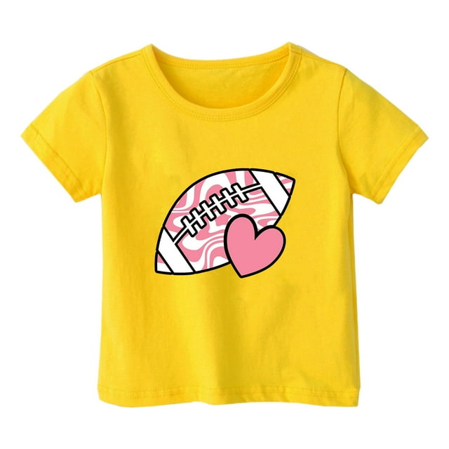 T-shirt à Manches Courtes à Col Rond pour Enfants, Mélange Doux Polyester-Spandex, Imprimé Graphique Coloré, Tissu Respirant, Tenue Décontractée, Convient aux Âges de 2 à 10 Ans