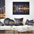 thumbnail image 3 of Designart New York City Skyscrapers in Blue Shade - Cityscape Throw Pillow - 18x18, 3 of 4