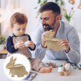 thumbnail image 2 of Easter Bunny Wooden Decoration Exquisite Rabbit Figurine Home Desk Ornament Idea Easter Decoration, 2 of 8