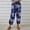 hwj# Blue986, variant on Huowey Palazzo Pants For Women Floral Print High Waist Drawstring Capri Pants With Pockets Wide Leg Cropped Pants Summer Baggy Breathable Cozy Ankle Length Trousers,White,L