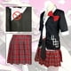 thumbnail image 5 of Disfraz de Cosplay de Anime Danganronpa enosima Junko, uniforme de café, ropa de trabajo, Falda corta, peluca trenzada de doble cola, disfraz de Halloween, 5 of 5