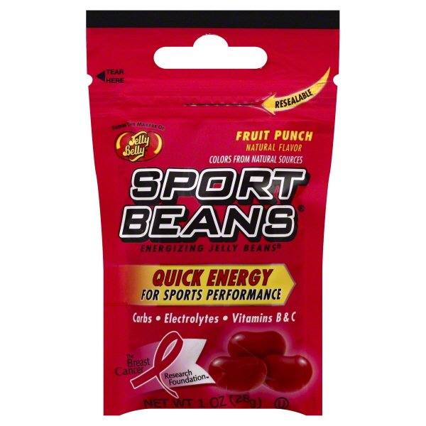 Jelly Belly Sport Beans Energizing Jelly Beans, Fruit Punch, 1 Oz