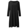 thumbnail image 4 of Sngxgn Women's Turtleneck Sweater Dress Long Sleeve Ribbed Knit Stretch Midi Bodycon Dresses(Black,S), 4 of 5