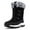 Black, variant on GUBARUN Women's Winter Waterproof Slip Resistant Snow Boots Warm Faux Fur Lined Mid-Calf Boots