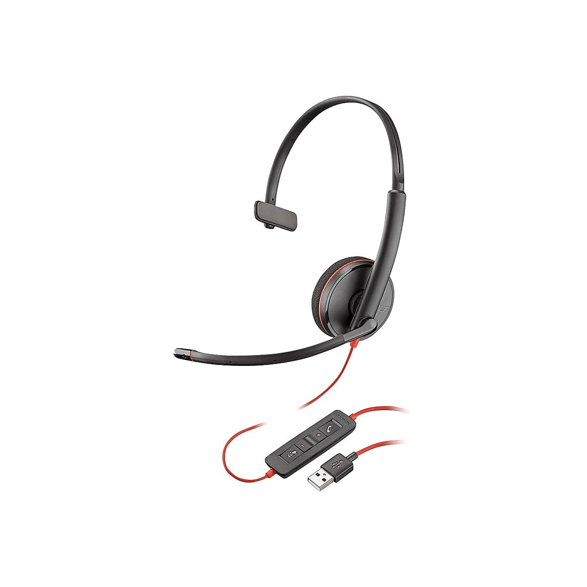 Plantronics Blackwire C3210 USB-A Mono Computer Headset, Black