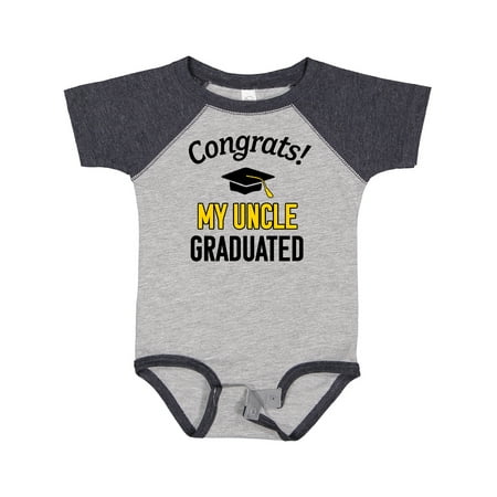 

Inktastic Congrats! My Uncle Graduated with Cap Gift Baby Boy or Baby Girl Bodysuit