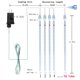 thumbnail image 5 of Lluvia de meteoritos verdes String Lights Kwaiffeo de 16 tubos, 5,8 m, 5 of 7