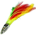 thumbnail image 3 of MagBay Premier 6" Tuna Feather Lures - Trolling Feathers (Blue White), 3 of 4