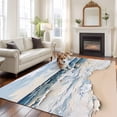 thumbnail image 3 of Area Rug 72×108in, Blue White Coastal Beach Waves Floor Carpet Living Room Rug, Abstract Art Non-Slip Welcome Mat Indoor Rugs for Bedroom Dining Room, 3 of 9