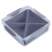 Snackle Box, Snack Organizer Container, B Divided Serving Tray with Lid - Snackle Box Charcuterie Container for Portable Snack Platters - Clear Organizer for Candy, Fruits, Nuts, Snacks - Pe