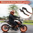 thumbnail image 2 of Palancas de Freno Cortas para KTM RC125 RC200 RC390 y DUKE 125 200 390 Ajustable Negro Naranja, 2 of 7