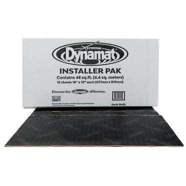 Dynamat Xtreme Installer Pack – Noise Dampening Kit for Floor, Doors, Panels, Hood, Engine or Trunk