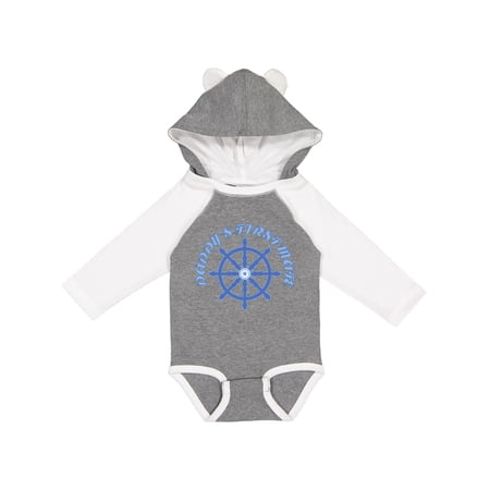 

Inktastic Daddy s First Mate Wheel Gift Baby Boy Long Sleeve Bodysuit