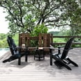 thumbnail image 3 of Alston Mahogany Wood Outdoor Adirondack Chair, Free Tray Table, Black, 3 of 15