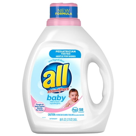 all Baby Liquid Laundry Detergent, Gentle for Baby, 88 Ounce, 58 (Best Baby Detergent For Newborns)