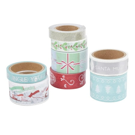 Martha Stewart Diy Christmas Martha Stewart Crafts Red and Gold Christmas Washi Tape, 8 Pieces ()