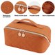 thumbnail image 2 of Bolsas de maquillaje de PU con bolsa de cosméticos de diamante con cremallera para viajes femeninos (marrón) Ygjytge Cuidado Belleza, 2 of 3