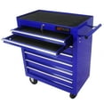thumbnail image 6 of Noaman 7-Drawer Multifunctional Tool Cart with Wheels, 24.2x12.9x29.9in Steel Rolling Workshop Trolley, Lockable Drawers & Ball Bearing Slides, Blue, 6 of 10