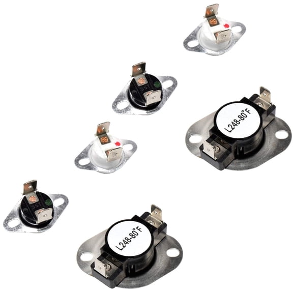 HQRP 2-Pack Dryer Thermostat & Thermal Fuse Kit Compatiblewith Magic-Chef CYE1000AYW CYE2000AKW