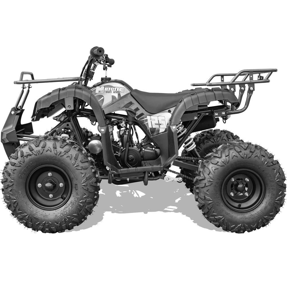 MotoTec Bull 125cc 4-Stroke Kids ATV with Front and Rear Racks